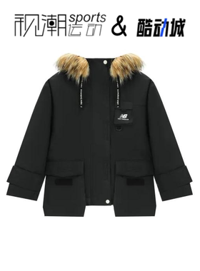 New Balance NB 黑色女子舒适防风保暖工装羽绒服外套AWJ14366-BK