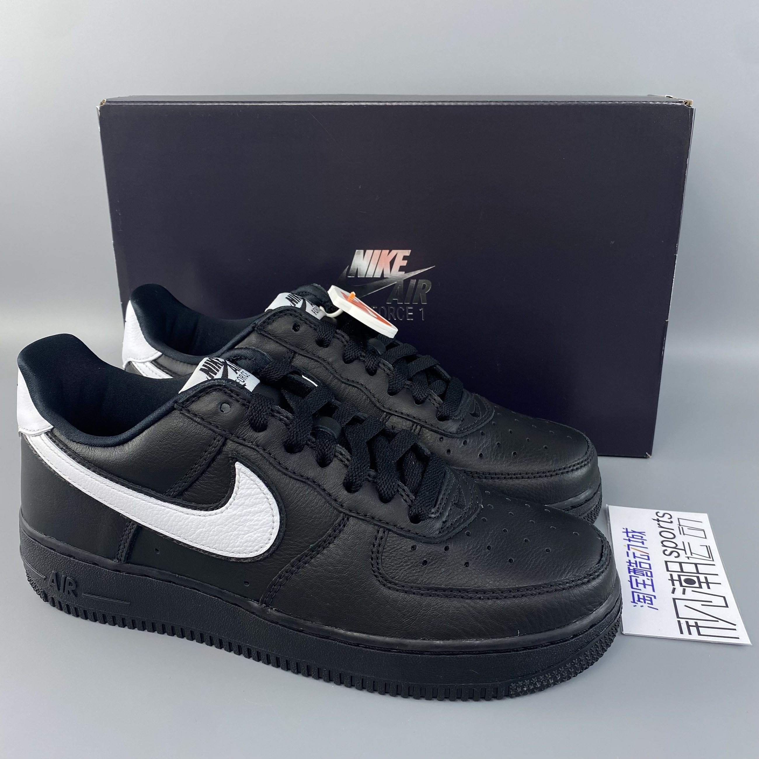 Nike耐克Air Force1黑男女2024新款防滑运动休闲板鞋CQ0492-001