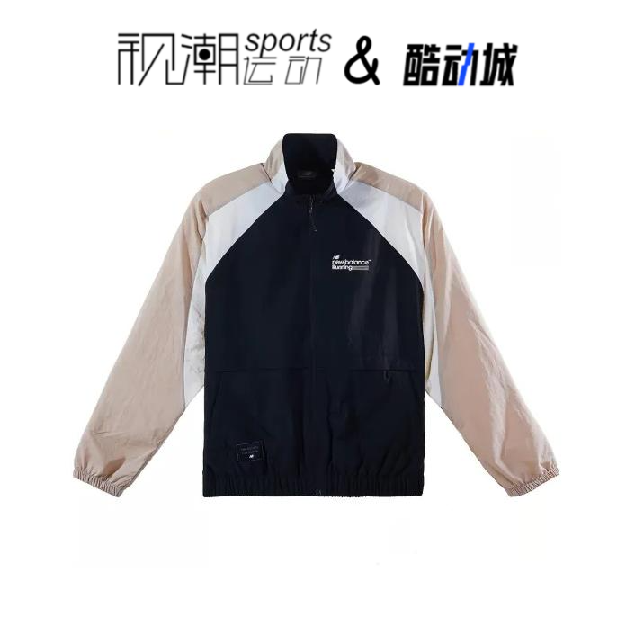 NB黑色男女夹克外套拼接撞色复古