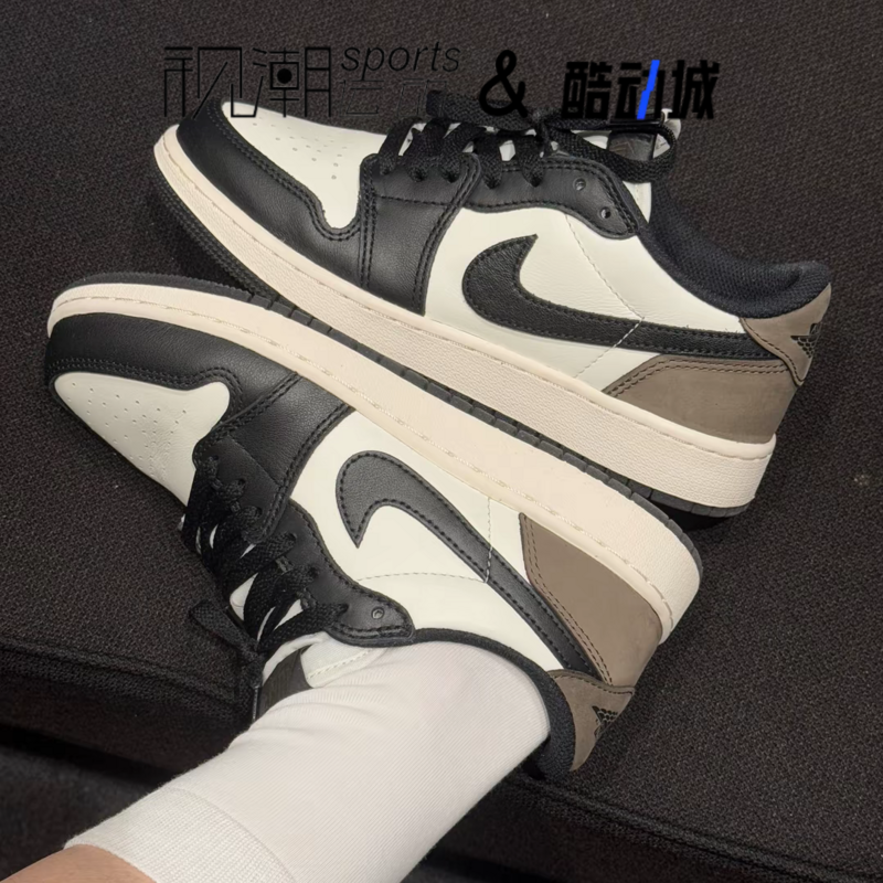 AJ1黑白棕大童复古休闲篮球板鞋