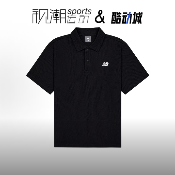 NB黑色短袖Polo衫舒适经典百搭
