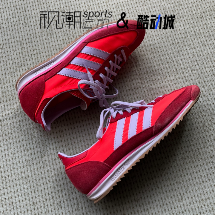 AdidasSL72红色复古运动T头鞋