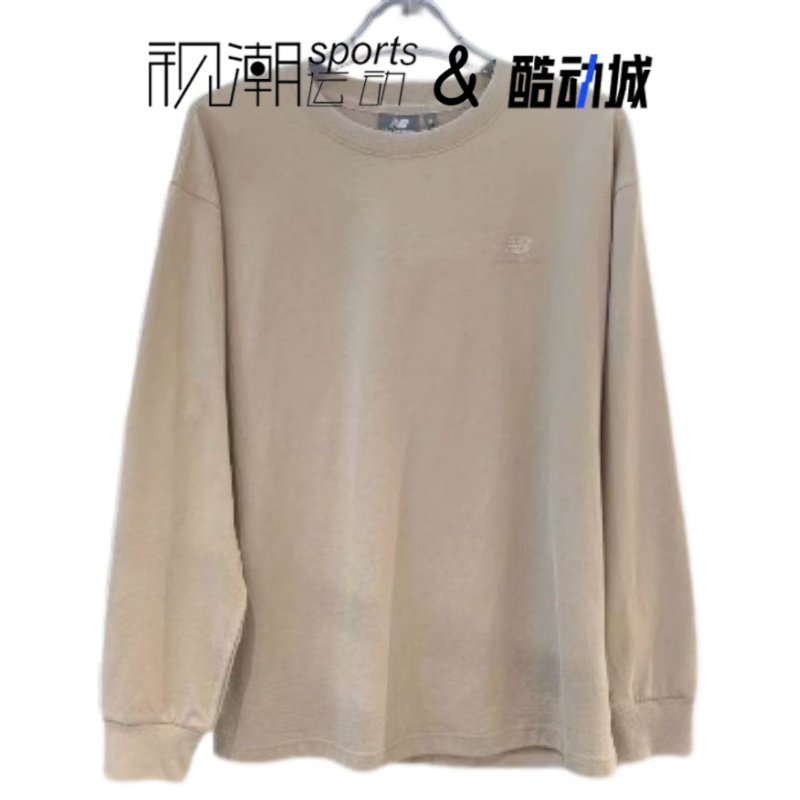 NB卡其男女宽松休闲圆领长袖T恤