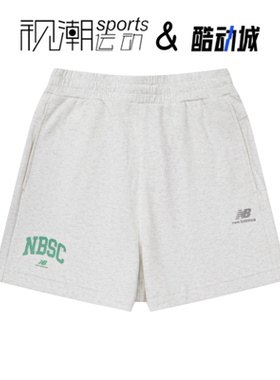 New Balance NB 灰色女子舒适百搭休闲运动针织短裤5VD25402-OA