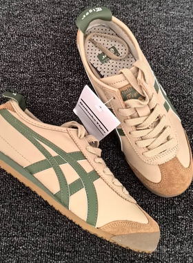 Onitsuka Tiger鬼塚虎MEXICO 66米棕绿男女复古休闲鞋DL408-1785
