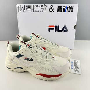 FILA斐乐Tracer猎空 白绿红男复古防滑休闲老爹鞋F12M021111FWR