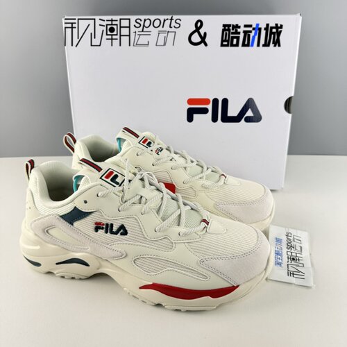 斐乐猎空白绿红男复古低帮老爹鞋