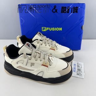 白黄女子舒适防滑板鞋 2代 T12W442906FAC 酷板鞋 FILA斐乐潮牌Bank