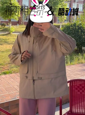 New Balance NB深卡其女子宽松百搭运动休闲夹克外套NAE35112-DB