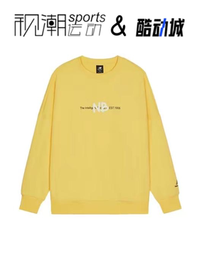 New Balance NB黄色男印花LOGO针织圆领运动休闲卫衣AMT13365-LHZ