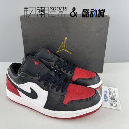 Air Jordan 1 Low AJ1黑红脚趾男耐磨低帮复古篮球鞋553558-161