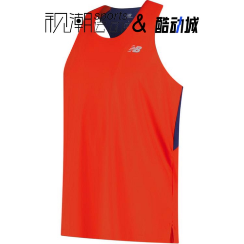 NB红色无袖背心百搭速干运动休闲