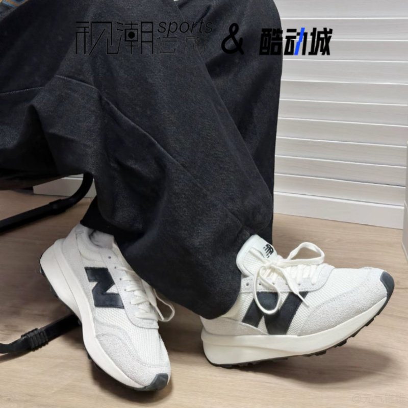 NB370灰白男女耐磨休闲跑步鞋