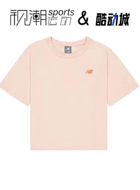 New Balance NB 粉色女子休闲舒适运动圆领短袖T恤AWT41335-DVR
