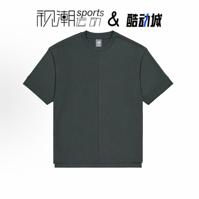 NB暗灰男女短袖T恤圆领套头休闲