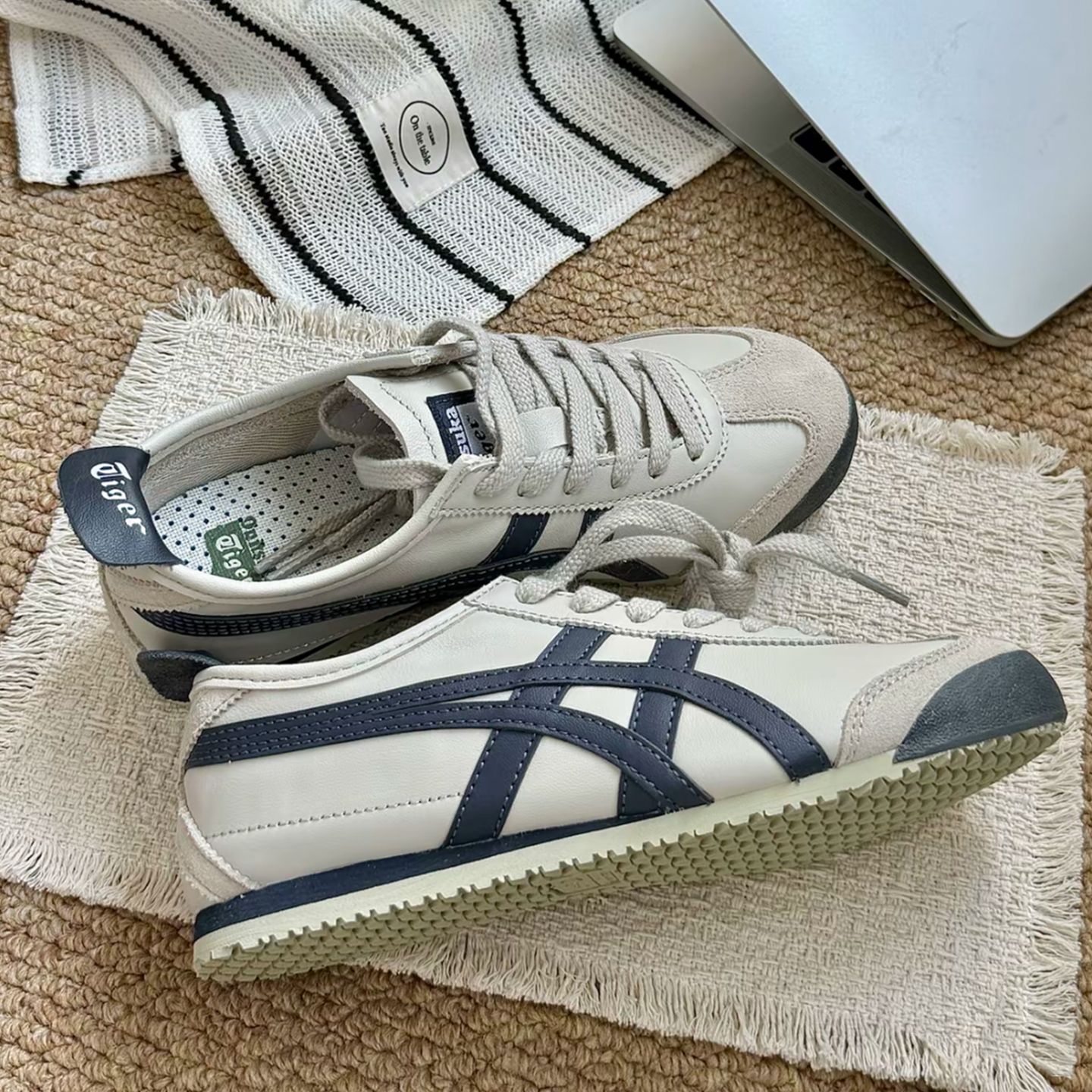 Onitsuka Tiger鬼塚虎MEXICO 66米藏青男女复古休闲鞋DL408-1659