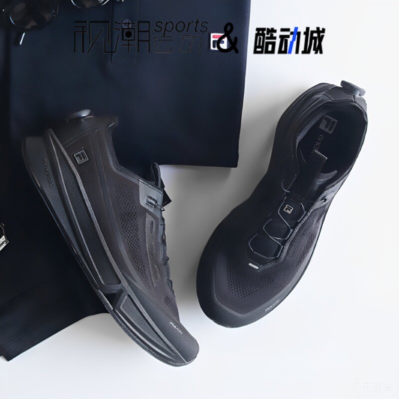 斐乐BOAAURA黑色休闲耐磨跑步鞋