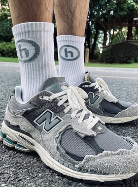 New Balance NB 2002R云雨灰男女不规则裁剪解构休闲跑鞋M2002RDA