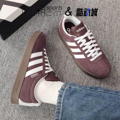 阿迪达斯VLCourt2.0棕色德训鞋