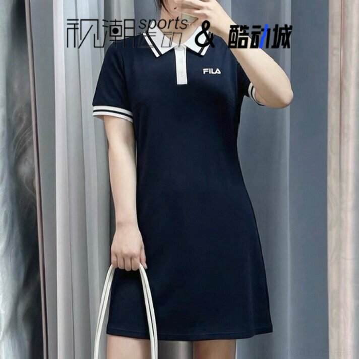 斐乐ORIGINALE传奇蓝休闲连衣裙