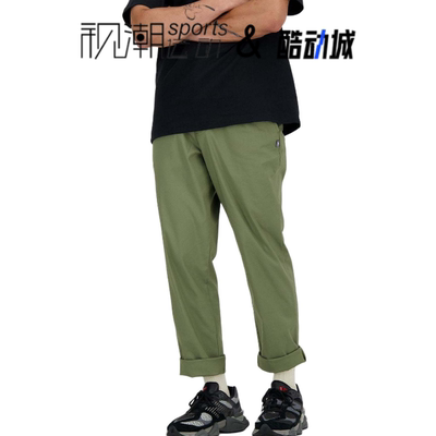 NB深橄榄绿长裤锥形中腰运动休闲