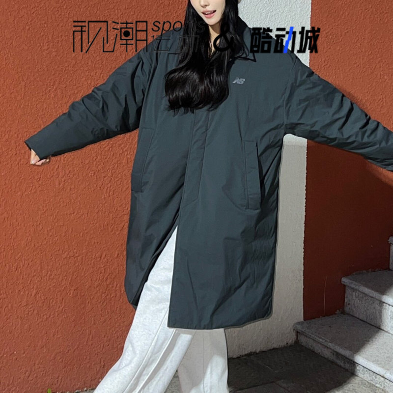 NB24FW深灰中长款大衣羽绒服