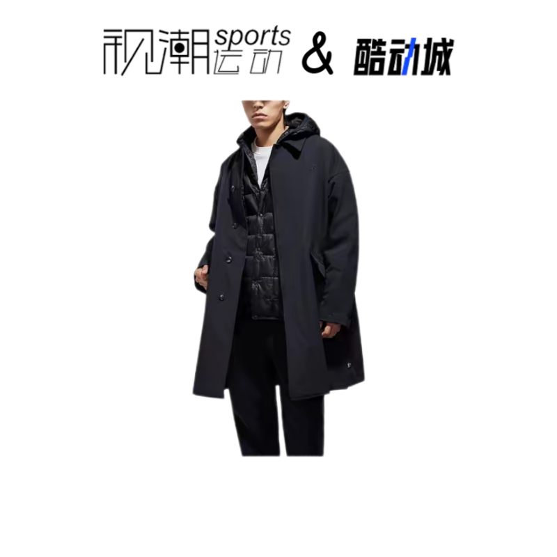 NBxTAION黑色中长款保暖羽绒服