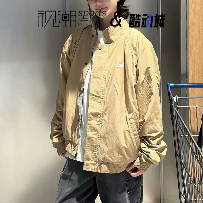 耐克卡其色夹克外套保暖运动休闲