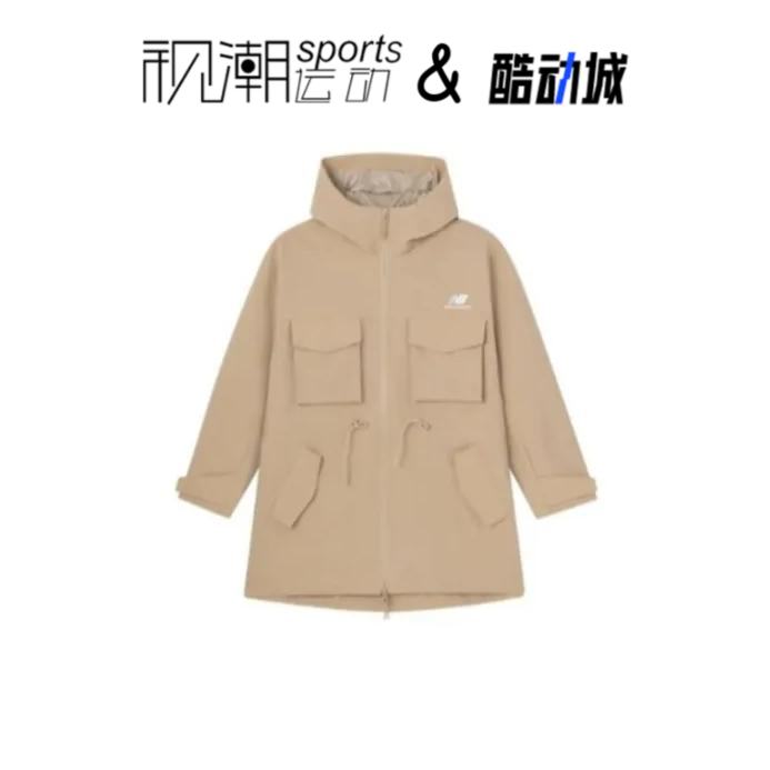 NB卡其色女子风衣外套舒适梭织