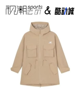 New Balance NB卡其色女子舒适运动休闲梭织风衣外套AWJ31364-INC