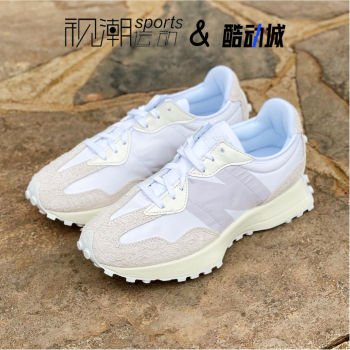 NewBalance NB 327白灰拼接女子舒适耐磨运动休闲老爹鞋WS327SFD