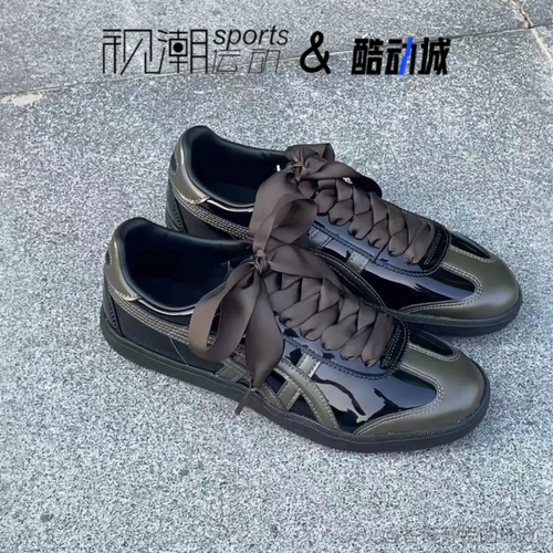 鬼塚虎TOKUTEN黑灰色百搭休闲鞋