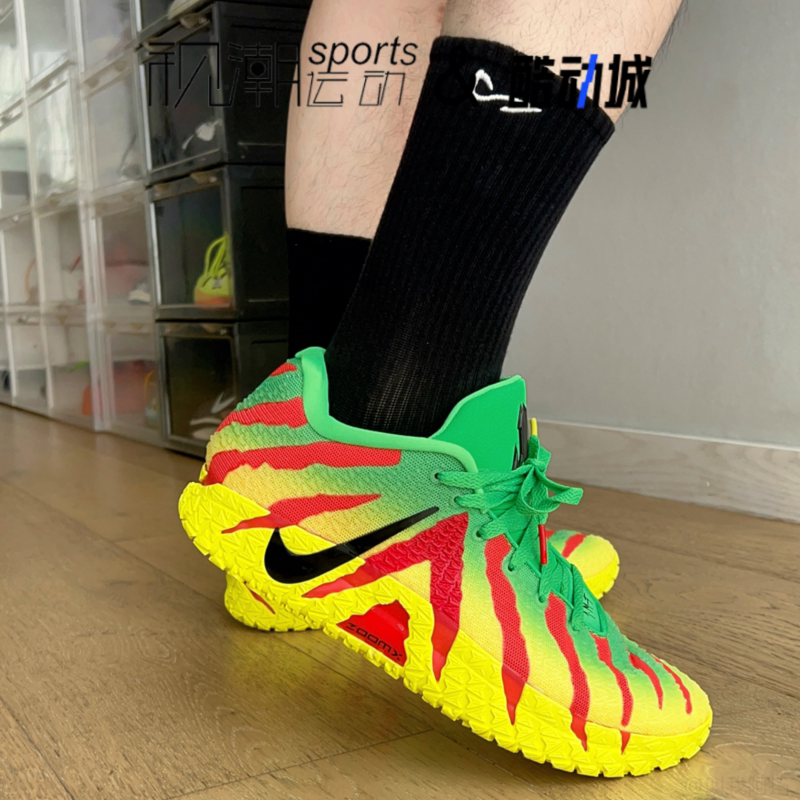 Nike耐克JA 3莫兰特三代绿黄色男抓地回弹实战篮球鞋IU7239-300
