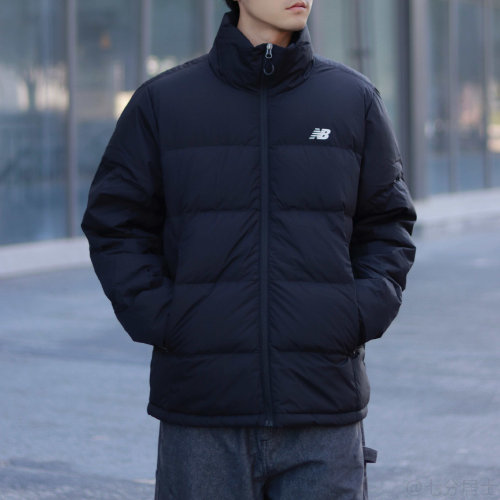 NB黑色羽绒服立领保暖运动休闲
