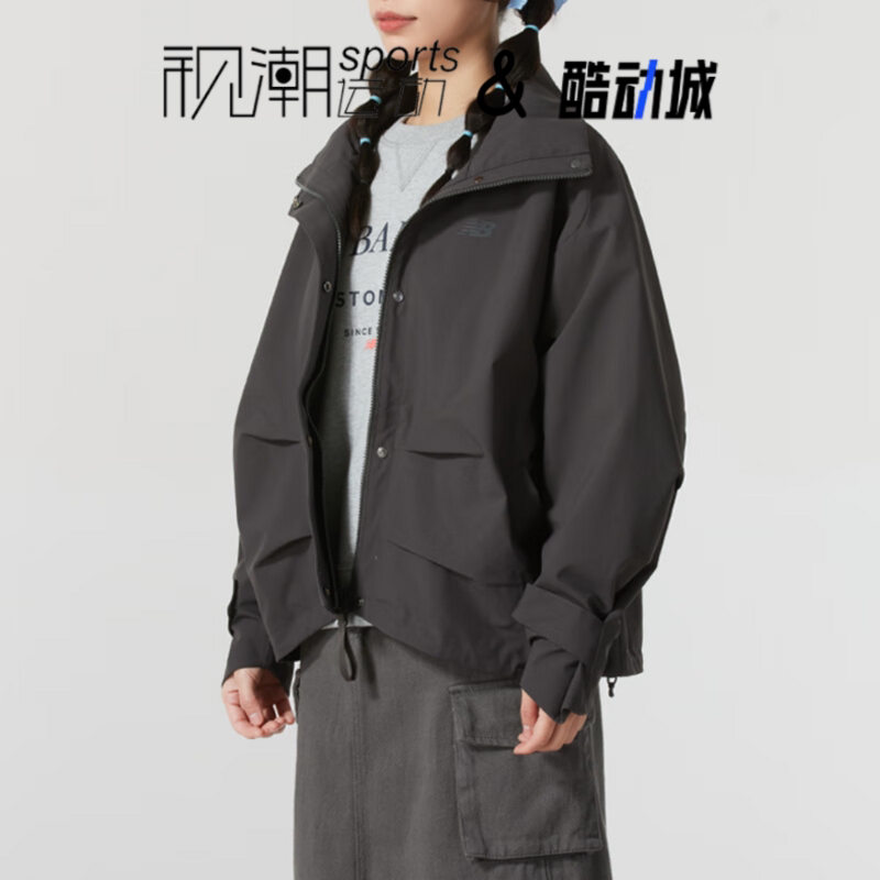 NB黑灰夹克外套立领宽松运动休闲