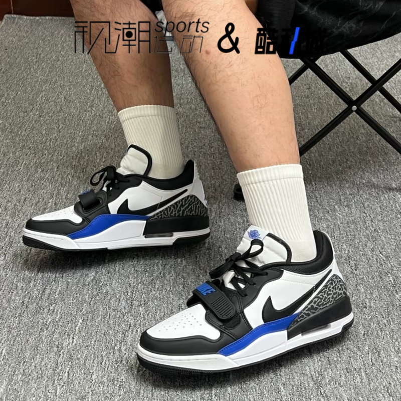 AJ312黑白蓝运动休闲复古篮球鞋