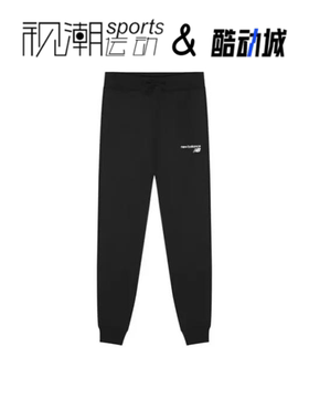 New Balance NB 黑色男舒适简约运动休闲针织束脚卫裤MP03904-BK