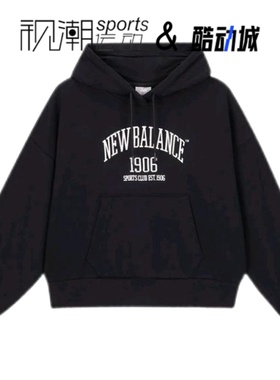 New Balance NB黑色女子潮流舒适百搭休闲连帽卫衣5CD38572-BK