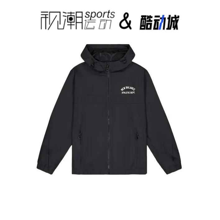 NB黑色男夹克外套连帽梭织休闲