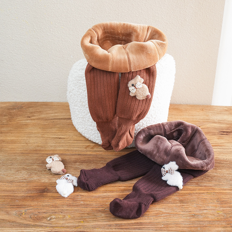 儿童秋冬季加绒连裤袜