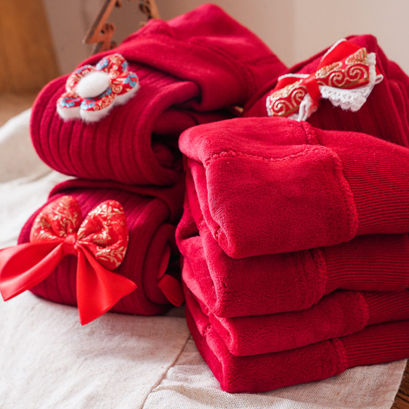 儿童秋冬季加绒连裤袜