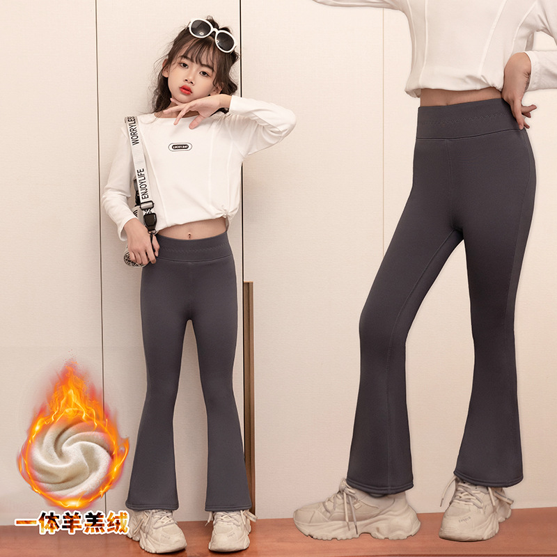 儿童加绒鲨鱼裤女童打底