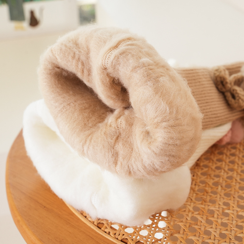 儿童加绒打底裤高腰针织