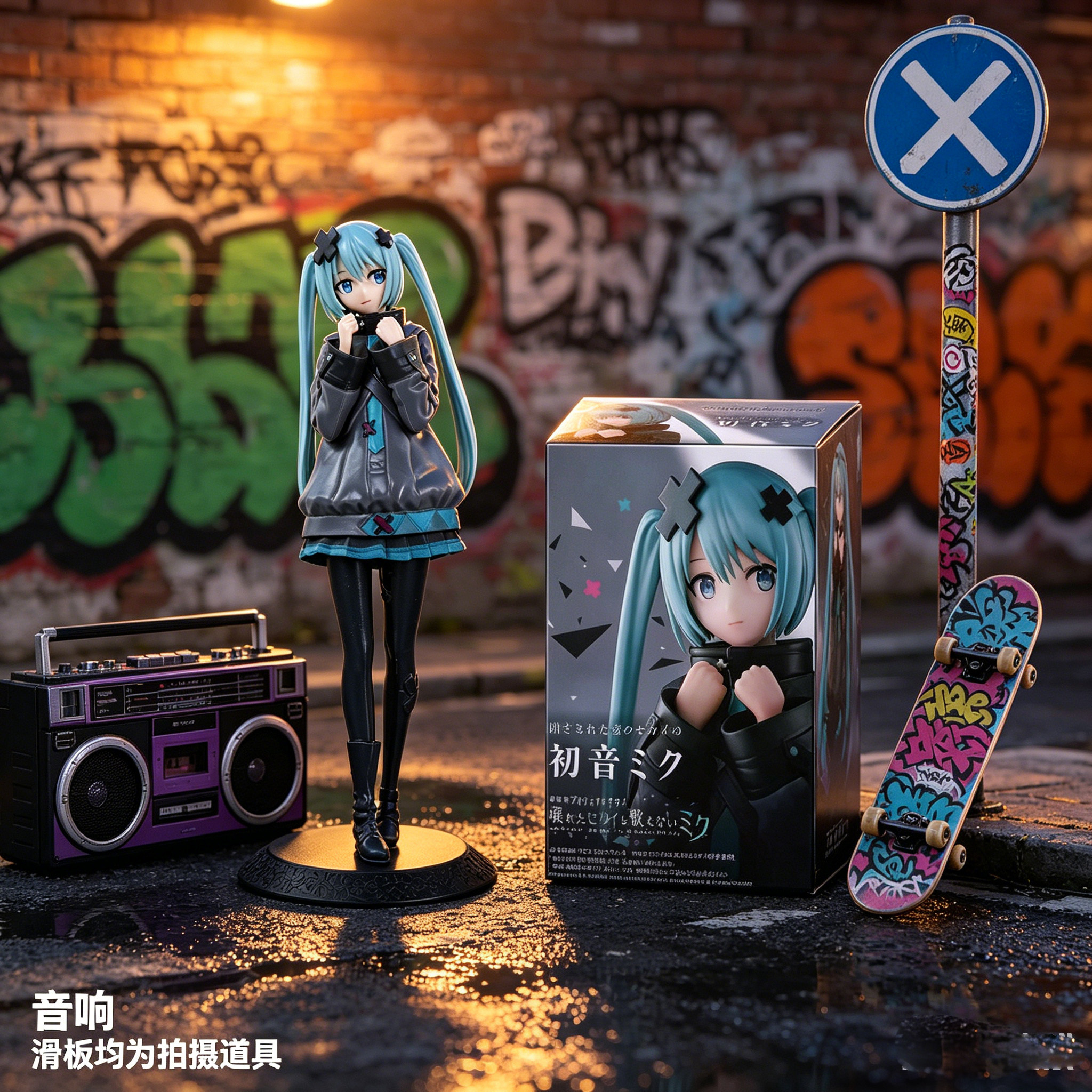 热销世界初音未来手办摆件哥特风桌面摆件