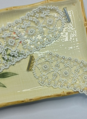 手工串珠成品宽版蕾丝手排链闺蜜款生日礼物定制类百搭时尚个性款