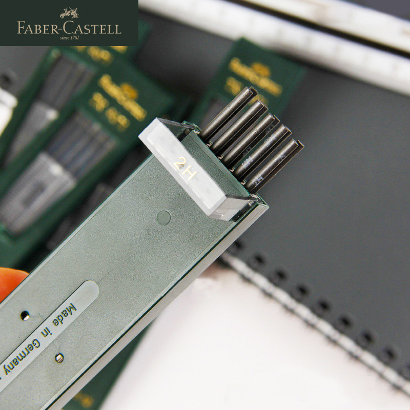 독일 FABER-CASTELL 수입 자동 연필심 검정색 리필 2.0MM 전문 드로잉이 깨지기 쉽지 않음