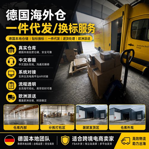 德国海外仓一件代发 欧洲仓储贴标换标 订单处理退货代发