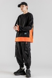 青春流行大码拼接港风日系机车休闲卫衣男QT4029-W06，男装卫衣，电商A021