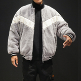 秋冬日系棒球服大码潮兔毛加厚棉衣男QT4029-MY01，男装棉衣，电商A021