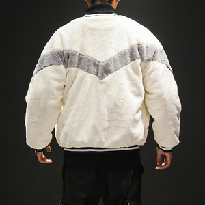 秋冬日系棒球服大码潮兔毛加厚棉衣男QT4029-MY01图片